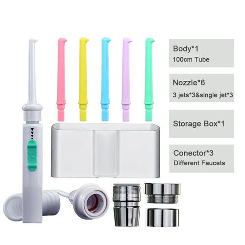 Nettoyeur De Dents Portable,Irrigateur Chev,Hydropulseur Dentaire,Pression Réglable,Jet De Prélèvement D'eau,Fil - Black[B8134]