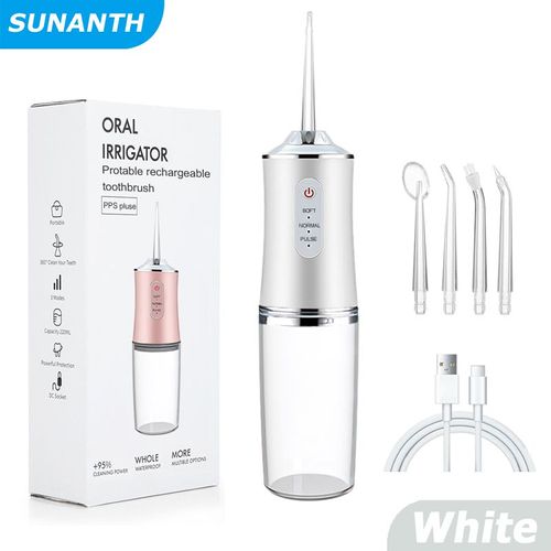 Hydropulseur Dentaire Sans Fil Pour Les Dents,3 Modes,Irrigateur Chev,Portable,Aste,Étanche Ipx7,Nettoyeur De Dents- White[F2954]