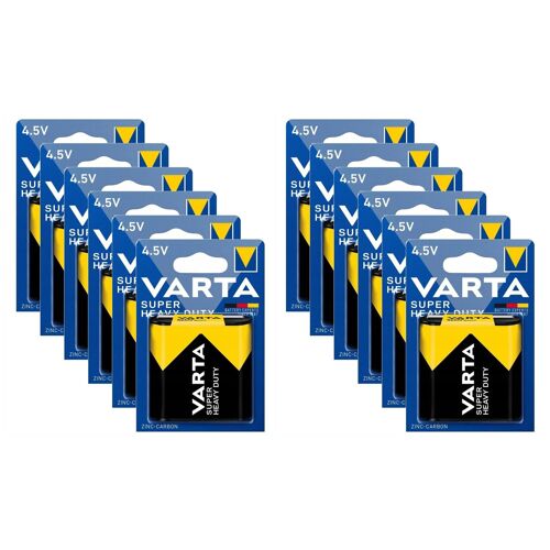 VARTA Lot de 12 Blisters x 1 Pile Plate Zinc-Carbon Superlife 4.5V 3R12