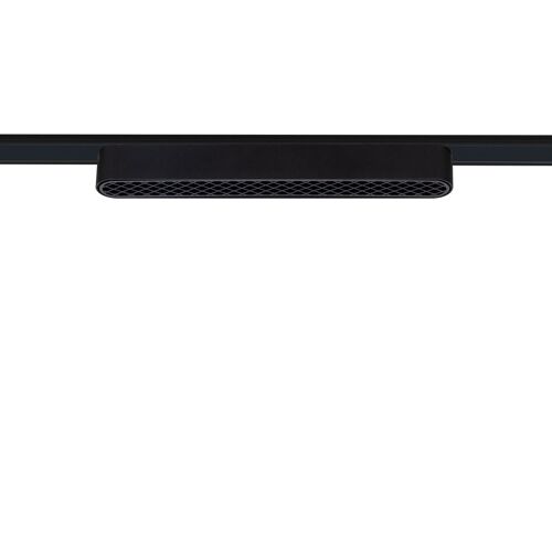 Spot Linéaire Led 12w Cri90 (Ugr13) Noir 222mm Pour Rail Magnétique Monophasé Extra-Plat 25mm 48v Blanc Neutre 4000k