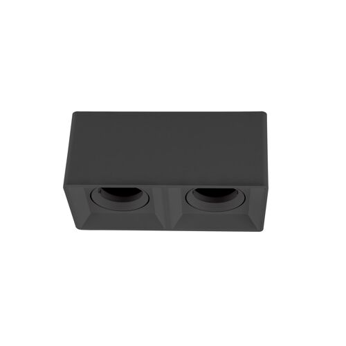 Plafonnier Space Carré Double Noir