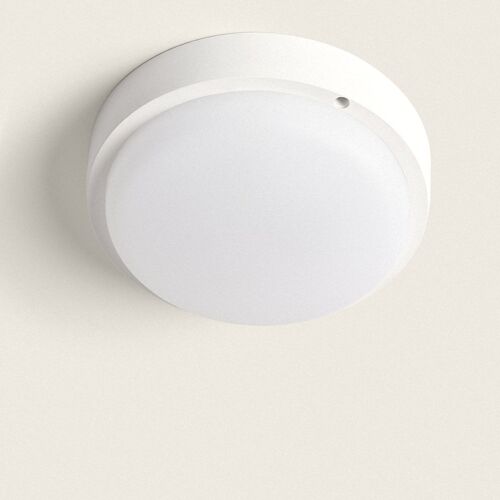 Plafonnier Led Extérieur Rond 25w Hublot White Ip65 Ø175 Mm Avec Détecteur De Mouvement Blanc Froid 6500k