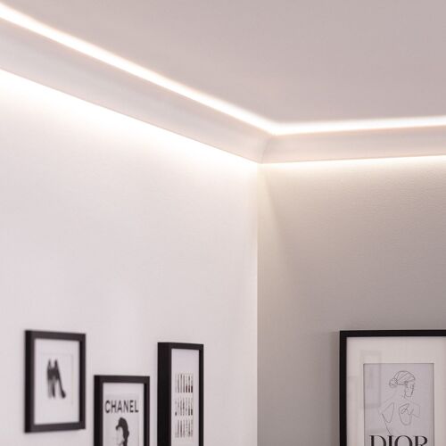 Moulure Arc 2m Pour 2 Rubans Led Blanc