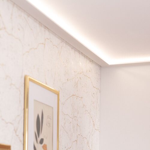 Moulure Modern 2m Pour Ruban Led Blanc