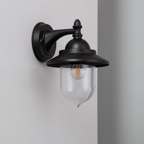 Lampe Murale Extérieure Métal Klasik Noir