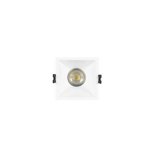 Collerette Downlight Carrée Faible Ugr Pour Ampoule Led Gu10 Coupe 85x85mm Blanc