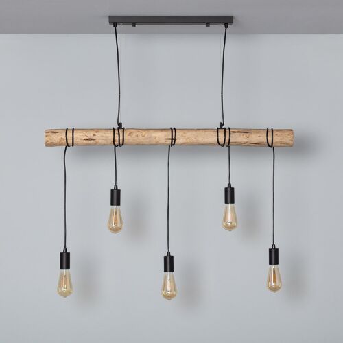 Suspension Métal Et Bois Yagis 160 Mm