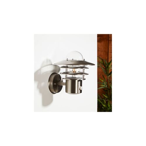 Applique Extérieure Acier Inoxydable Stage Avec Capteur Pir Argent