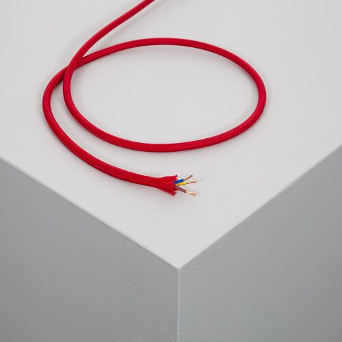 Câble Électrique Textile Rouge 4 m