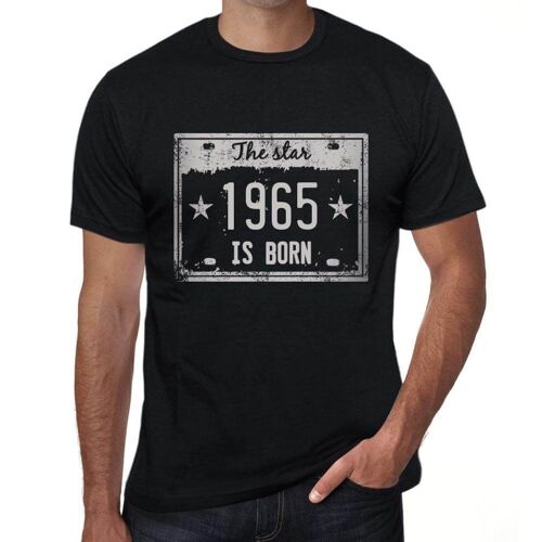 Homme Tee-Shirt La Star Est Née En 1965 - The Star Is Born In 1965 - 59 Ans T-Shirt Graphique Idée Cadeau 59e Anniversaire Vintage Année 1965 Nouveauté