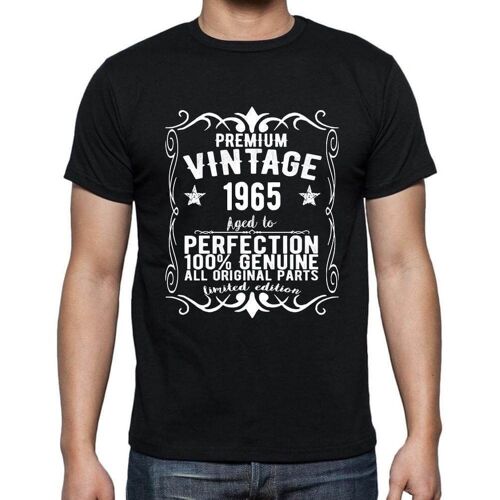 Homme Tee-Shirt - All Original Parts Aged To Perfection 1965 - 59 Ans T-Shirt Graphique Idée Cadeau 59e Anniversaire Vintage Année 1965 Nouveauté