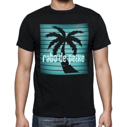 Homme Tee-Shirt Palmier Plage Vacances À Rabo De Peixe - Palm, Beach, Holidays In Rabo De Peixe - T-Shirt Graphique Éco-Responsable Vintage Cadeau Nouveauté