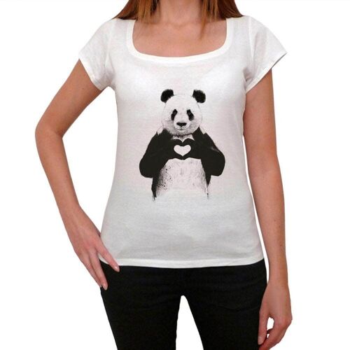 Femme Tee-Shirt Panda 2 T-Shirt Graphique Éco-Responsable Vintage Cadeau Nouveauté
