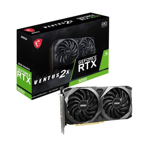 MSI GeForce RTX 3050 VENTUS 2X 8G OC - Carte graphique - GF RTX 3050 - 8 Go GDDR6 - PCIe 4.0 x8 - HDMI, 3 x DisplayPort