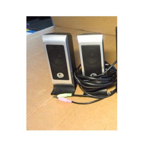 Enceintes 2 SPEAKER SET petits HAUT PARLEUR SON AUDIO INFORMATIQUE ORDINATEUR Logitech S-200 Système de haut-parleur PC