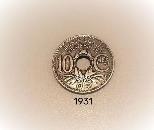 Pièce De Monnaie Ancienne 10 Cts 1931 En Tres Bon Etat