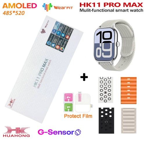 Nouveau Hk11 Pro Max Smartwatch 2025 46Mm Amoled 4G Rom Ai Chat Robot Bluetooth Réseau Appel Horloge Nfc Boussole Montre Intelligente Hommes Femmes.Oc-Or-Al-Wh-Sp-Wh-Bl.