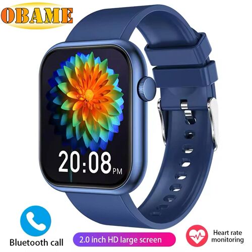 Montre intelligente QX7 Ultra hommes nouveau bracelet étanche accessoires avec écran tactile Bluetooth appel fréquence cardiaque cadeaux pour Xiaomi 2025 Blue QX7
