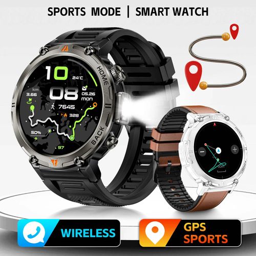 Eigiis Ke3Pro Montre Intelligente Pour Hommes Conception Originale Bluetooth Appel Moniteur De Santé Avec Gps Montre Intelligente Lampe De Poche Plus De 100 Modes Sportifs.Pnb.