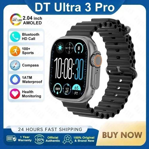 2025 Nouveau Original Dt Ultra 3 Montre Intelligente Homme 49Mm Amoled 32G Rom Chat Gpt Nfc Boussole Bt Appel Sport Gps Piste Montre De Sport Femmes.Black.32Gb Watch