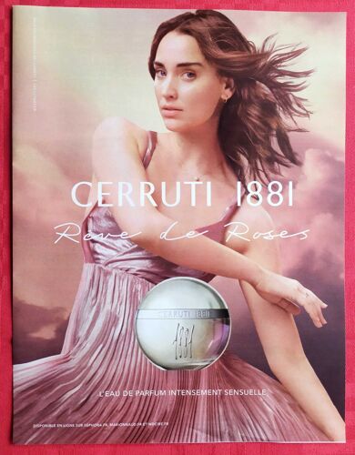 Publicité Papier - Parfum Pour Femme Cerruti 1881, Rêve De Roses De 2023
