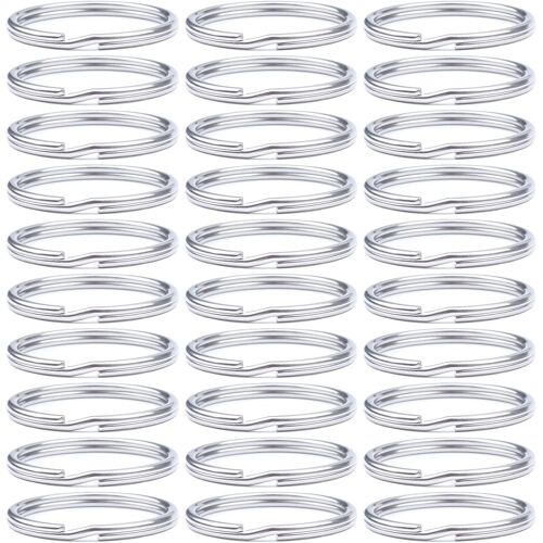 Lot De 30 Anneaux Porte Clés Métal Inox Double Filetage Ouvert Ø 25 Mm