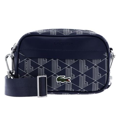 Lacoste - Sac besace The Blend Seasonal monogrammes - Bleu