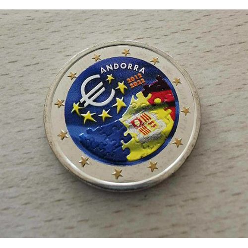 Andorre 2022 - Accord Andorre Et U E - 2 Euros Commemorative Version Couleur