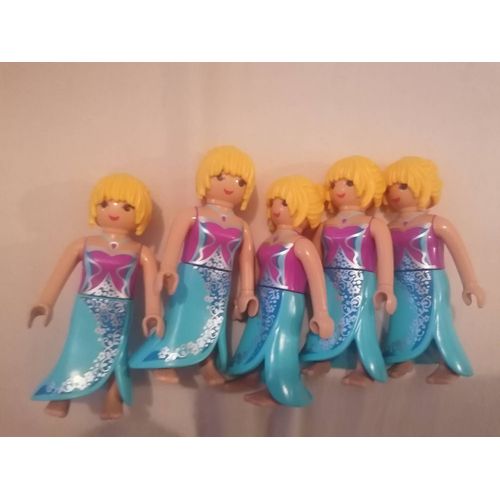 Lot Personnages Playmobil X 5 Costume Long De Princesse Blonde Figure