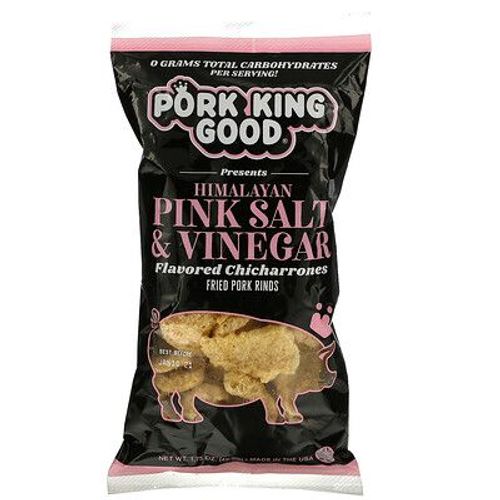 Pork King Good Chicharrones Aromatisées, Sel Rose De L'himalaya Et Vinaigre, 49,5 G