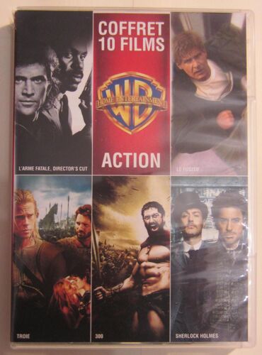 Coffret Action Warner 5 Films L'arme Fatale Director's Cut Le Fugitif Troie 300 Sherlock Holmes Dvd