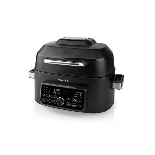 Nedis KAAF600BK Friteuse Gril air fryer - 6 l - minuteur 120 min - 7 programmes - numérique - noir