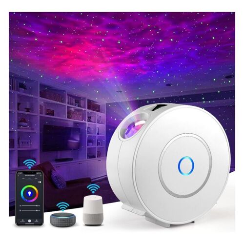 Wifi Projecteur Ciel Etoile, Application Wifi Intelligent/Controle Vocal, Projecteur Galaxie Led 3d Avec Nebuleuse, Minuterie, Decoration De Fete Pour Chambre D'enfant Goodnice