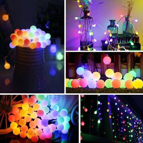 6m Guirlande Lumineuse,Guirlande Lumineuse Multicolore,40petites Boule Etanche Ip65,1 Modes Eclairage Decoration Interieur Et Exterieur,Pour Maison,Festival,Arbre De Noel,Colore (Avec Usb) Goodnice