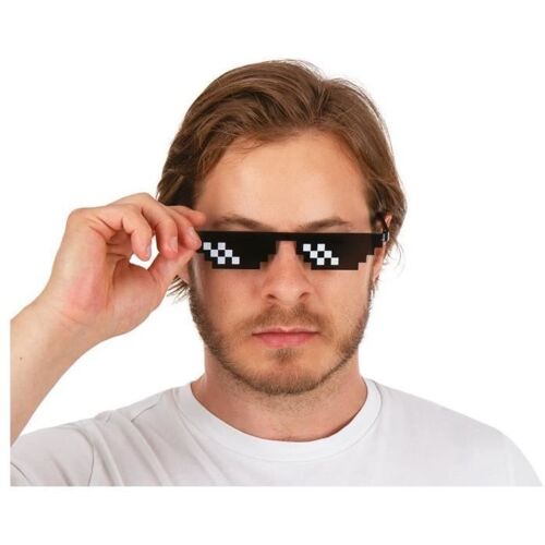 Paire De Lunettes Pixel Art - Ptit Clown - Noir - Adulte - Garantie 2 Ans