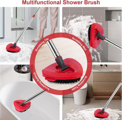 Serpillère de Rechange Compatible avec Vi ledar Turbo Smart/Spin/EasyWring&Cleaning, 2 Balai Serpillère Microfibre Remplacement + 1Tête de balai à franges+manche à balai de 148 cm