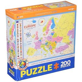 Puzzle Eurographics - Carte De L'europe, 200 Pièces