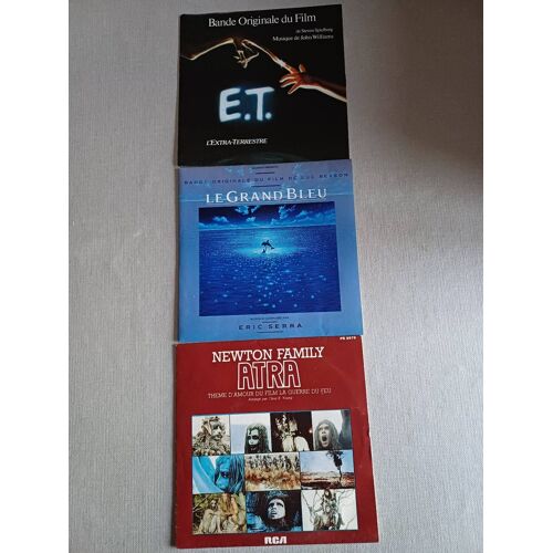 45t, Lot De 3 E.T, Le Grand Bleu, La Guerre Du Feu