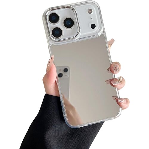 ELVORIX-Coque pour iPhone 17 Pro, Etui Miroir de Luxe Clair Brillant Souple TPU et Rigide PC Mince, Objectif de Caméra Complet de Protection Antichoc Anti-Rayure pour iPhone 17 Pro 6,3"" - Transparent