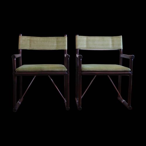 2 Chaises Vintage En Rotin Annes 1970 Vert