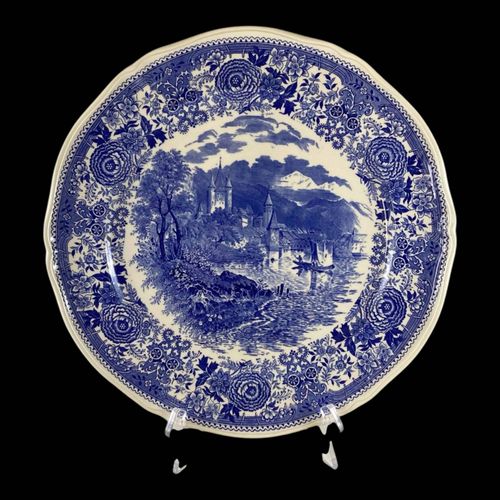 Grand Plat Rond Villeroy Et Boch Burgenland Bleu Bleu