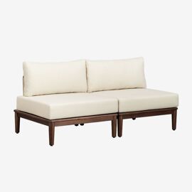 Canapé modulaire 2 pièces en acacia Giulia Brun Acacia foncé