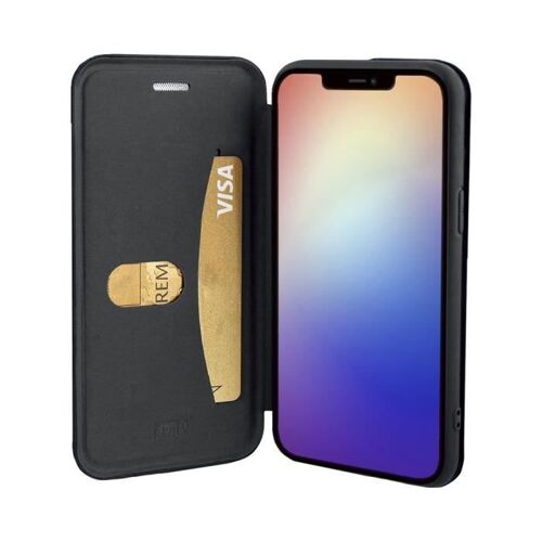 T'nB Premium Folio - Étui à rabat pour téléphone portable - polyuréthane - noir - pour Apple iPhone 14 Plus