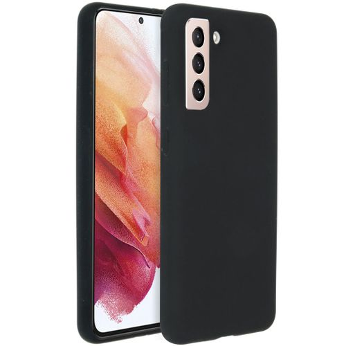 Accezz Coque Liquid Silicone Samsung Galaxy S21 Noir