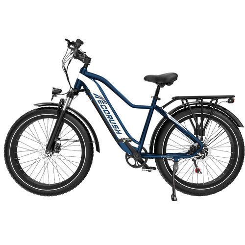 Vélo Électrique Ecorush Eco R1, Tout-Terrain, 48 V, 13 Ah, 624 Wh, Bleu