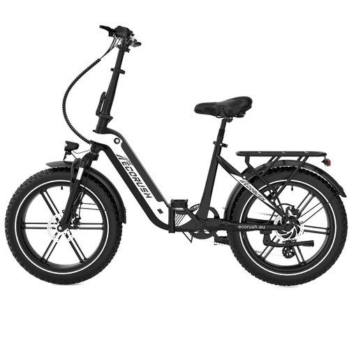 Vélo Électrique Pliable Ecorush Eco R2, 20" X 4.0, 48 V, 10,4 Ah, 250 W, Noir