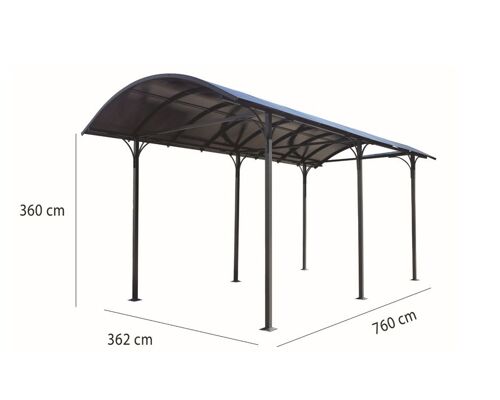 Carport Aluminium Pour Camionnette, Camping-Car, Caravane Et Bateau