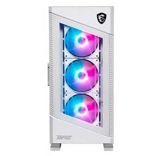 Boitier PC Moyen Tour ATX MSI MPG Velox 100R RGB avec panneaux vitrés - Blanc