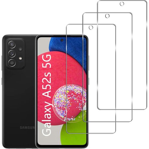 [3 Pièces] Protecteur Verre Trempé Pour Samsung Galaxy A52/A52 5g/A52s 5g,9h Dureté,Anti Rayures,Sans Bulles,Hd Clair Protection D'écran Compatible Avec Samsung Galaxy A52/A52 5g/A52s 5g