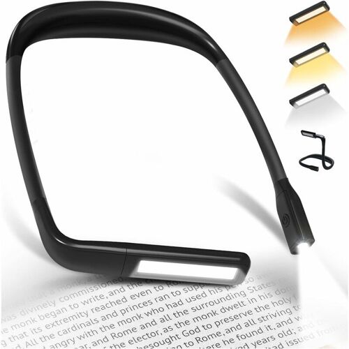 Liseuse Lampe De Lecture De Cou - Rechargeable Lampe Lecture Au Lit, 3 Couleurs Liseuse Led Flexible Lampe Tour De Cou Pour Livre Tricoter Couture Camping Reparation Goodnice